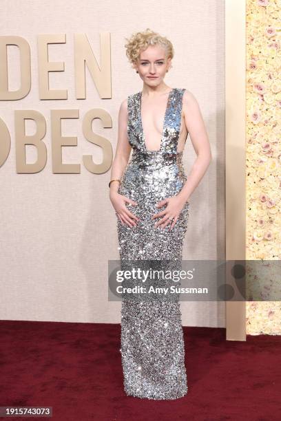 Julia Garner attends the 81st Annual Golden Globe Awards at The Beverly Hilton on January 07, 2024 in Beverly Hills, California.