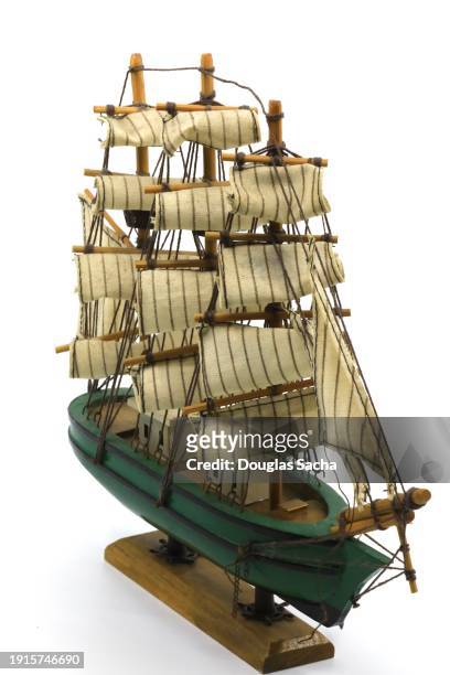 display model of a historic sailing ship - antique dealer stock pictures, royalty-free photos & images