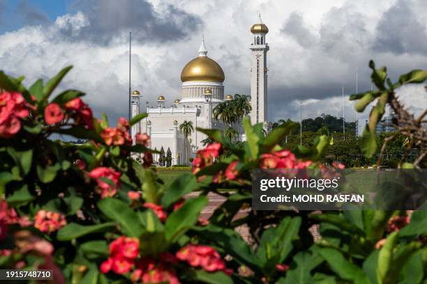 Sultan Omar Ali Saifuddien Mosque is pictured in Bandar Seri Begawan in Brunei on January 11, 2024.