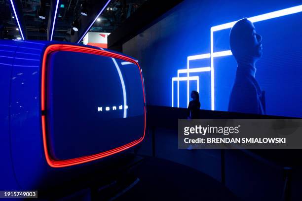 Honda concept car is displayed at the Las Vegas Convention Center during the Consumer Electronics Show January 10 in Las Vegas, Nevada.