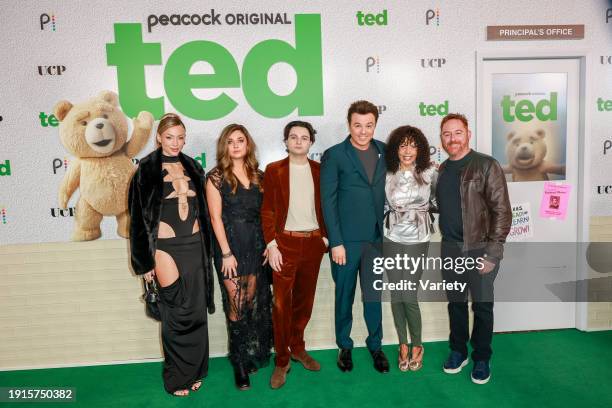 Charly Jordan, Giorgia Whigham, Max Burkholder, Seth MacFarlane, Penny Johnson Jerald and Scott Grimes at the premiere of "Ted" held at The Grove on...