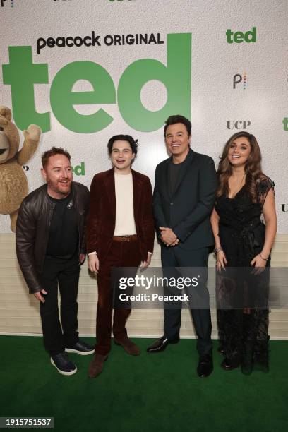 Ted Premiere" -- Pictured: Scott Grimes, Max Burkholder, Seth MacFarlane, Giorgia Whigham at the AMC The Grove 14 on January 10, 2024 --