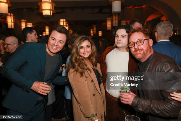 Seth MacFarlane, Giorgia Whigham, Max Burkholder and Scott Grimes at the premiere of "Ted" held at The Grove on January 10, 2024 in Los Angeles,...