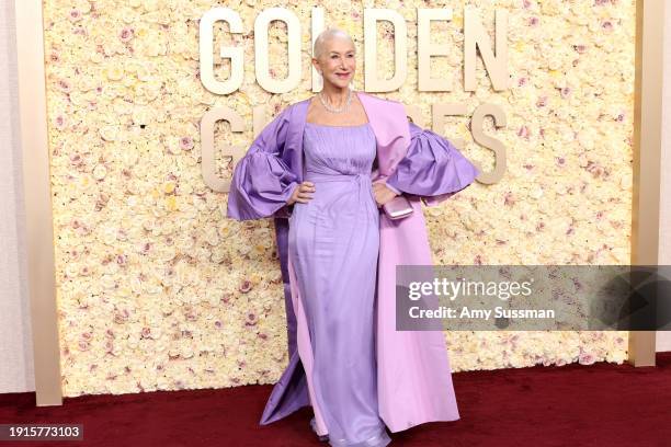 Helen Mirren attends the 81st Annual Golden Globe Awards at The Beverly Hilton on January 07, 2024 in Beverly Hills, California.