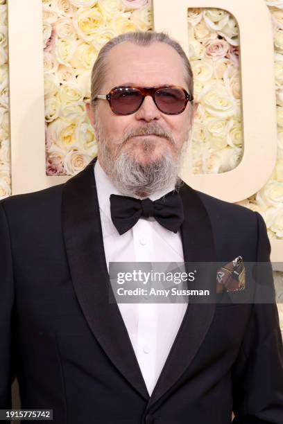 Gary Oldman attends the 81st Annual Golden Globe Awards at The Beverly Hilton on January 07, 2024 in Beverly Hills, California.