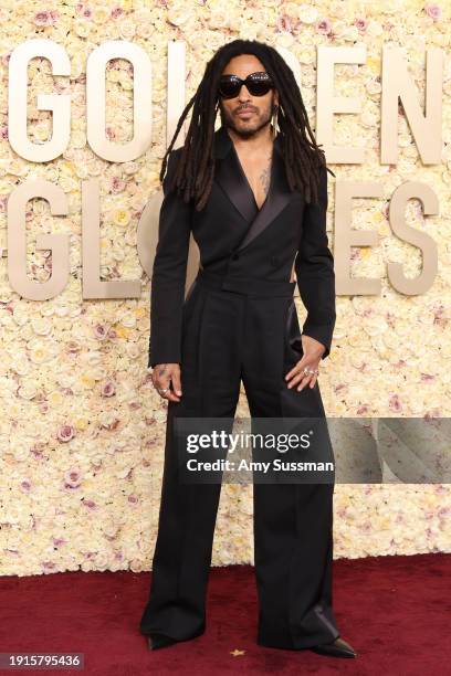 Lenny Kravitz attends the 81st Annual Golden Globe Awards at The Beverly Hilton on January 07, 2024 in Beverly Hills, California.