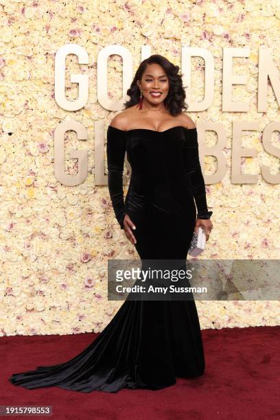 Angela Bassett attends the 81st Annual Golden Globe Awards at The Beverly Hilton on January 07, 2024 in Beverly Hills, California.