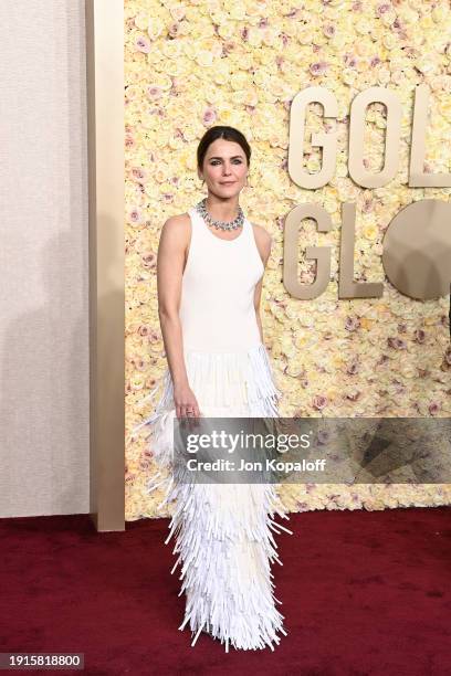 Keri Russell attends the 81st Annual Golden Globe Awards at The Beverly Hilton on January 07, 2024 in Beverly Hills, California.