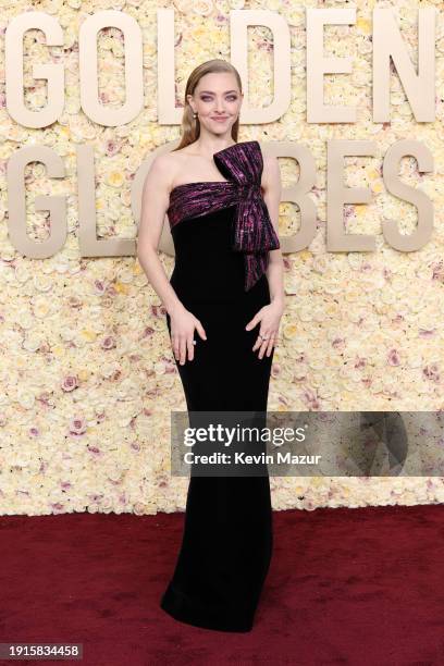 Amanda Seyfried attends the 81st Annual Golden Globe Awards at The Beverly Hilton on January 07, 2024 in Beverly Hills, California.