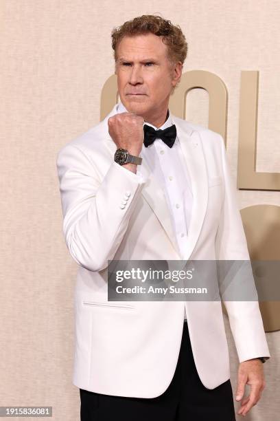 Will Ferrell attends the 81st Annual Golden Globe Awards at The Beverly Hilton on January 07, 2024 in Beverly Hills, California.