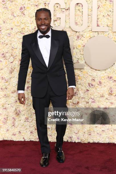 Shameik Moore attends the 81st Annual Golden Globe Awards at The Beverly Hilton on January 07, 2024 in Beverly Hills, California.
