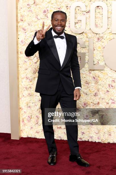 Shameik Moore attends the 81st Annual Golden Globe Awards at The Beverly Hilton on January 07, 2024 in Beverly Hills, California.