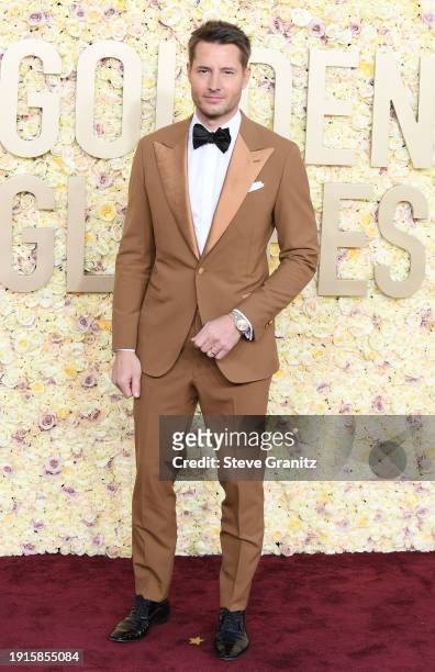 Justin Hartley attends the 81st Annual Golden Globe Awards at The Beverly Hilton on January 7, 2024 in Beverly Hills, California.