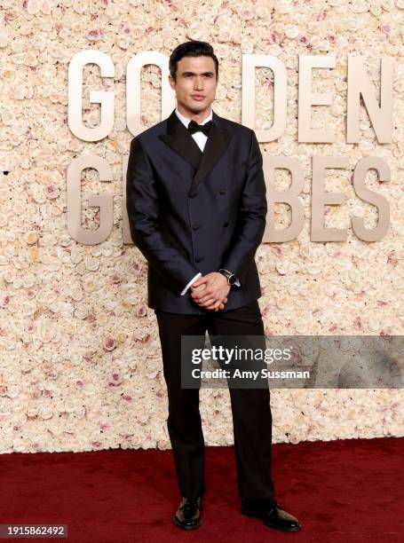 Charles Melton attends the 81st Annual Golden Globe Awards at The Beverly Hilton on January 07, 2024 in Beverly Hills, California.