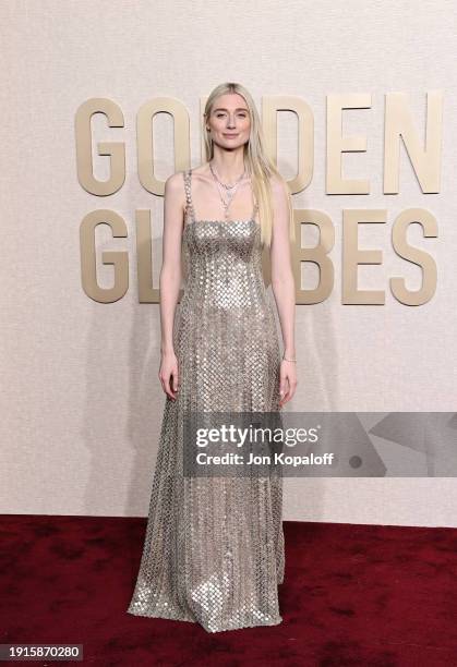 Elizabeth Debicki attends the 81st Annual Golden Globe Awards at The Beverly Hilton on January 07, 2024 in Beverly Hills, California.