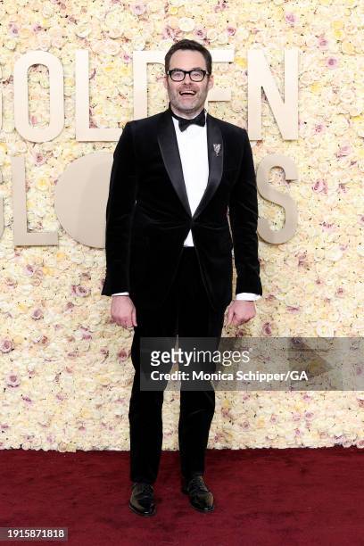 Bill Hader attends the 81st Annual Golden Globe Awards at The Beverly Hilton on January 07, 2024 in Beverly Hills, California.