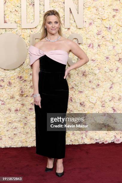 Reese Witherspoon attends the 81st Annual Golden Globe Awards at The Beverly Hilton on January 07, 2024 in Beverly Hills, California.