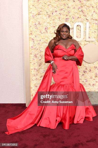 Danielle Brooks attends the 81st Annual Golden Globe Awards at The Beverly Hilton on January 07, 2024 in Beverly Hills, California.
