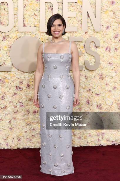 America Ferrera attends the 81st Annual Golden Globe Awards at The Beverly Hilton on January 07, 2024 in Beverly Hills, California.