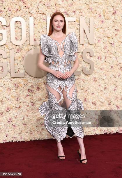 Karen Gillan attends the 81st Annual Golden Globe Awards at The Beverly Hilton on January 07, 2024 in Beverly Hills, California.