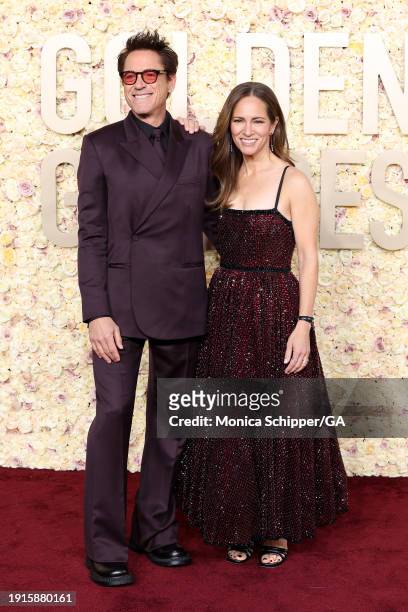 Robert Downey Jr. And Susan Downey attend the 81st Annual Golden Globe Awards at The Beverly Hilton on January 07, 2024 in Beverly Hills, California.
