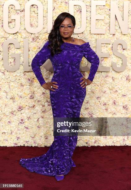 Oprah Winfrey attends the 81st Annual Golden Globe Awards at The Beverly Hilton on January 07, 2024 in Beverly Hills, California.