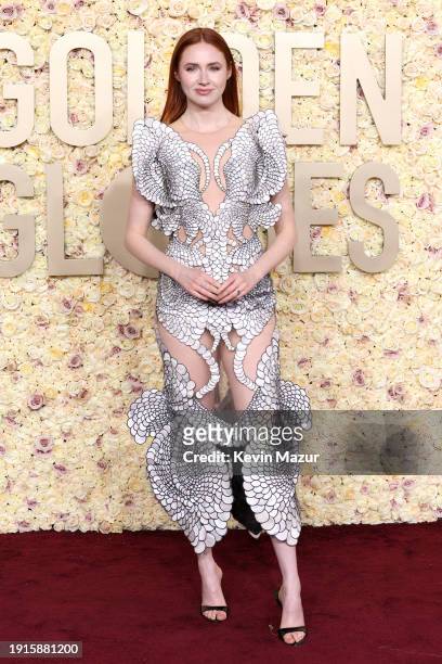 Karen Gillan attends the 81st Annual Golden Globe Awards at The Beverly Hilton on January 07, 2024 in Beverly Hills, California.