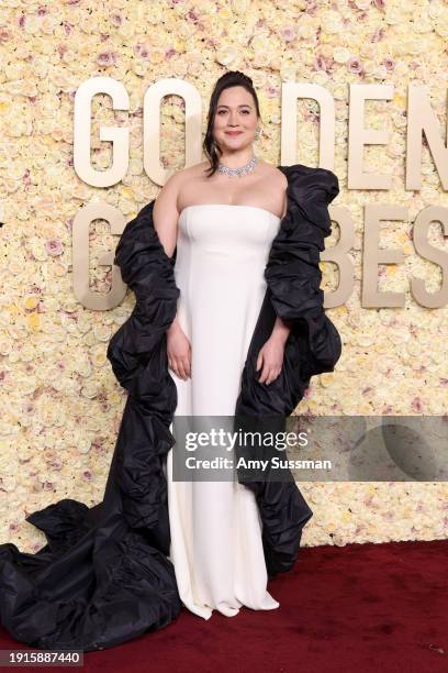Lily Gladstone attends the 81st Annual Golden Globe Awards at The Beverly Hilton on January 07, 2024 in Beverly Hills, California.