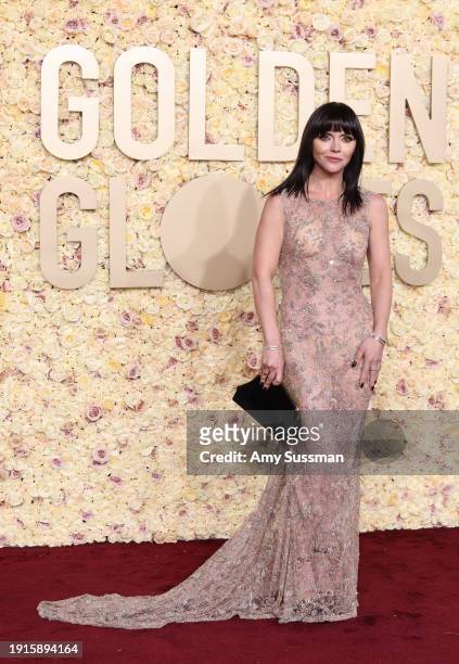 Christina Ricci attends the 81st Annual Golden Globe Awards at The Beverly Hilton on January 07, 2024 in Beverly Hills, California.