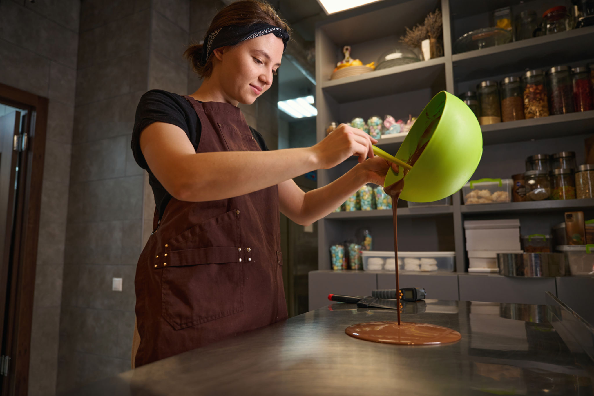 chocolatier at work
