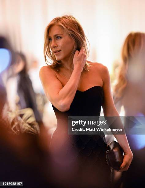 Jennifer Aniston attends the 81st Annual Golden Globe Awards at The Beverly Hilton on January 07, 2024 in Beverly Hills, California.