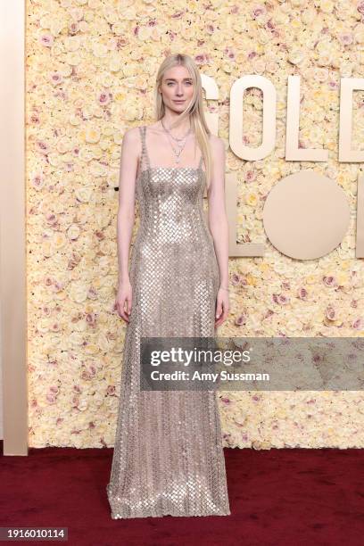 Elizabeth Debicki attends the 81st Annual Golden Globe Awards at The Beverly Hilton on January 07, 2024 in Beverly Hills, California.