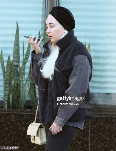 Amanda Bynes is seen on January 9, 2024 in Beverly Hills, California.