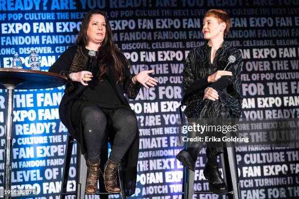 Holly Marie Combs and Rose McGowan attend 2024 FAN EXPO New Orleans at Ernest N. Morial Convention Center on January 07, 2024 in New Orleans,...