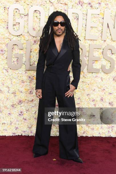 Lenny Kravitz attends the 81st Annual Golden Globe Awards at The Beverly Hilton on January 7, 2024 in Beverly Hills, California.