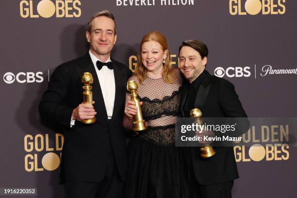 Matthew Macfadyen, winner of the Best Supporting Actor, Television award for "Succession," Sarah Snook, winner of the Best Performance by an Actress...