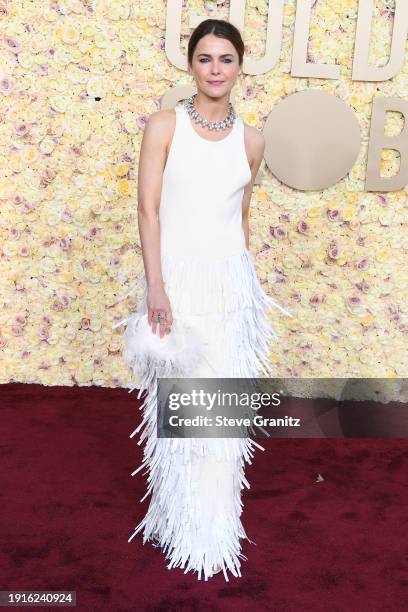 Keri Russell attends the 81st Annual Golden Globe Awards at The Beverly Hilton on January 7, 2024 in Beverly Hills, California.