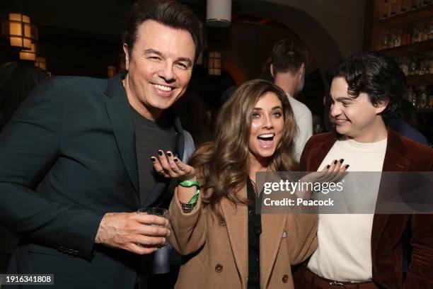 Ted Premiere" -- Pictured: Seth MacFarlane, Giorgia Whigham, Max Burkholder at Alma at The Grove on January 10, 2024 --