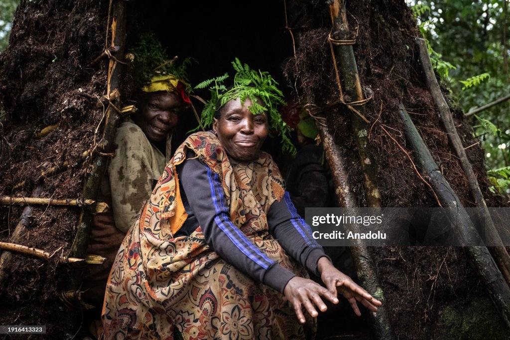 Batwa Female members of the Batwa tribe is seen as they live inside the ...