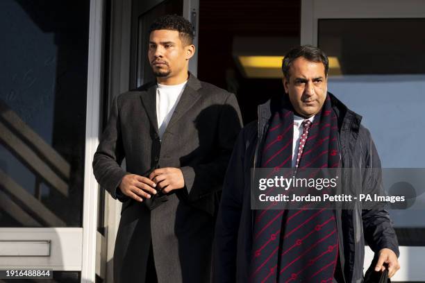 Joseph Eubank outside Brighton and Hove Magistrates' Court, East Sussex, where he is charged with two counts of rape of a woman over 16. Sussex...