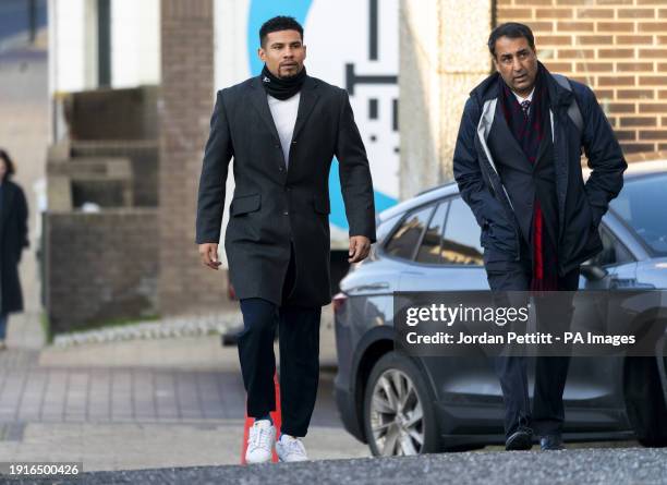 Joseph Eubank outside Brighton and Hove Magistrates' Court, East Sussex, where he is charged with two counts of rape of a woman over 16. Sussex...