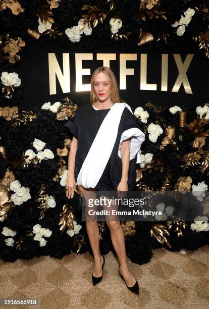 Chloë Sevigny attends Netflix's 2024 Golden Globe After Party at Spago on January 07, 2024 in Beverly Hills, California.