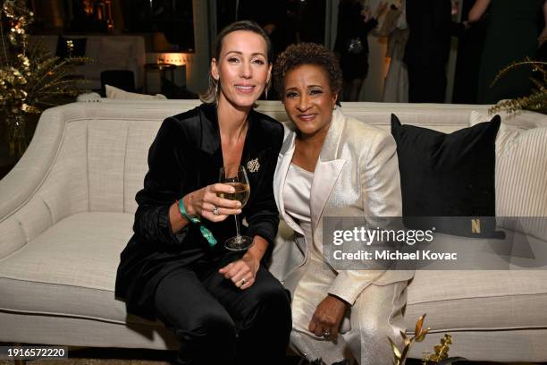 Alex Sykes and Wanda Sykes attend Netflix's 2024 Golden Globe After Party at Spago on January 07, 2024 in Beverly Hills, California.