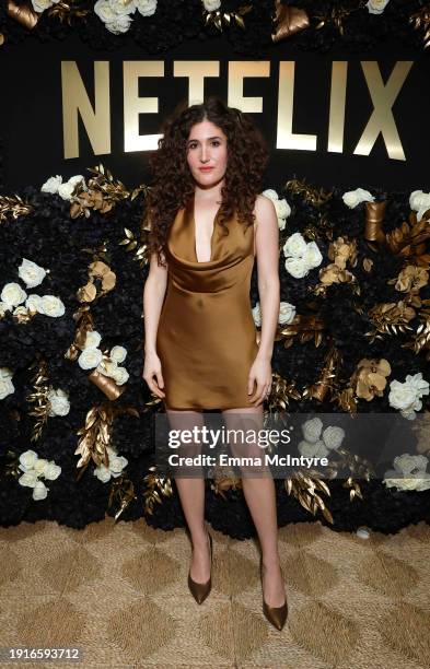 Kate Berlant attends Netflix's 2024 Golden Globe After Party at Spago on January 07, 2024 in Beverly Hills, California.