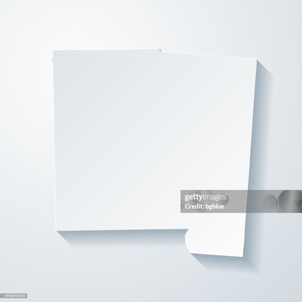 Miami County, Ohio. Map with paper cut effect on blank background