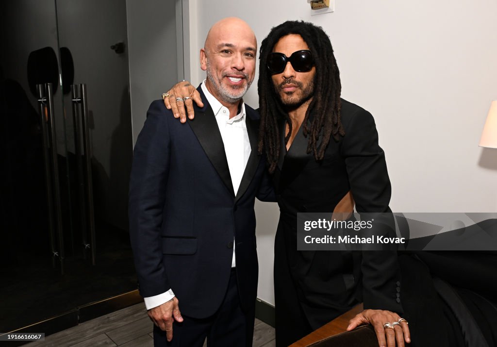 Getty Rudia Jo Koy and Lenny Kravitz attend Netflix's 2024 Golden Globe After ...