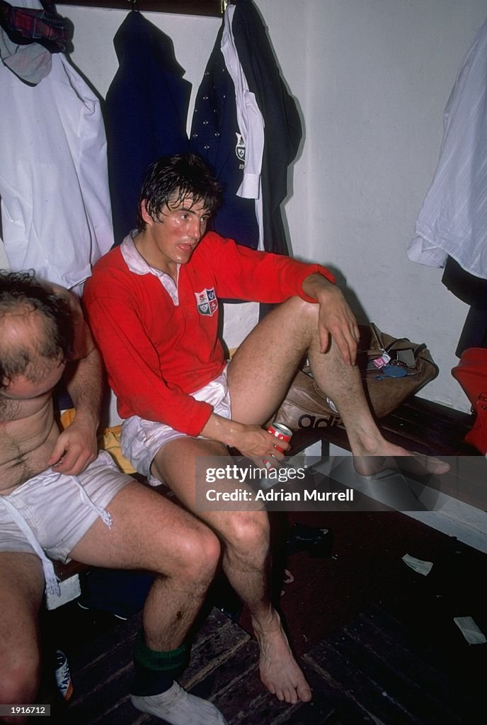 Andy Irvine of Scotland relaxes after the defeat in the third test and losing the series