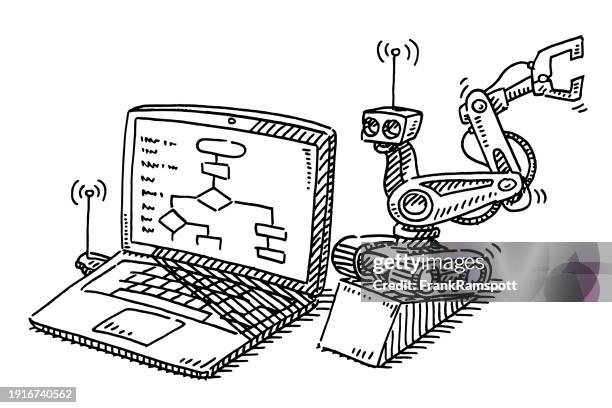 786 Computer Robot Drawing Stock Photos, High-Res Pictures, and Images ...