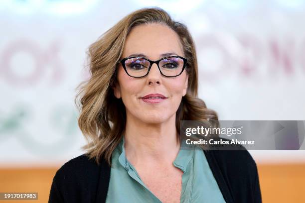 Rocío Carrasco attends the 'Bake Off, Famosos Al Horno' Tv show presentation at the La Cigueña Hotel on January 08, 2024 in Arganda del Rey, Spain.