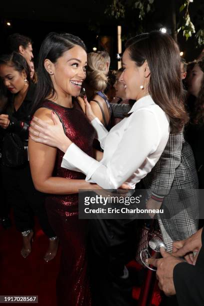 January 30, 2019- Gina Rodriguez and Cristina Rodlo seen at Columbia Pictures presents the World Premiere of MISS BALA at Regal L.A. Live